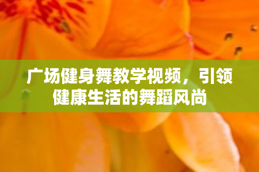 引领健康生活的舞蹈风尚图片