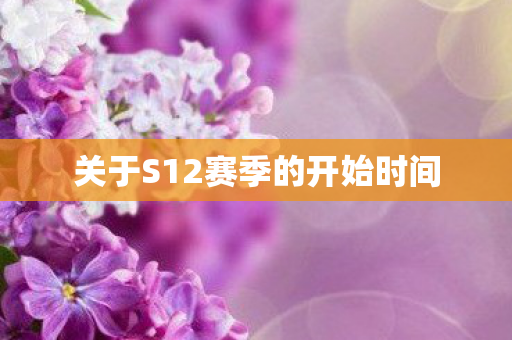 关于S12赛季的开始时间图片