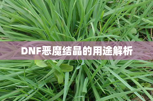 DNF恶魔结晶的用途解析图片