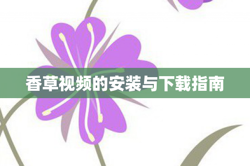 香草视频的安装与下载指南图片