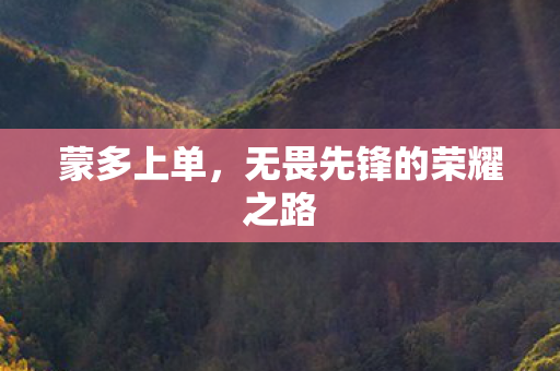 无畏先锋的荣耀之路图片