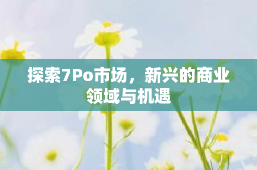 新兴的商业领域与机遇图片