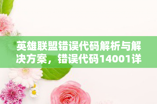 英雄联盟错误代码解析与解决方案图片