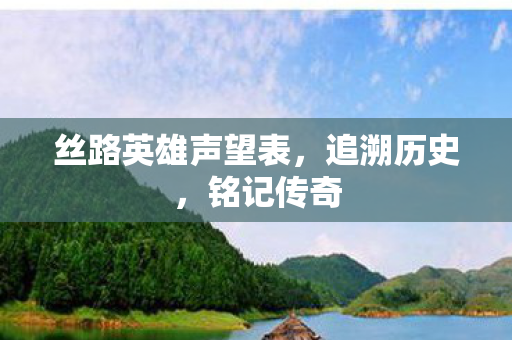 丝路英雄声望表图片