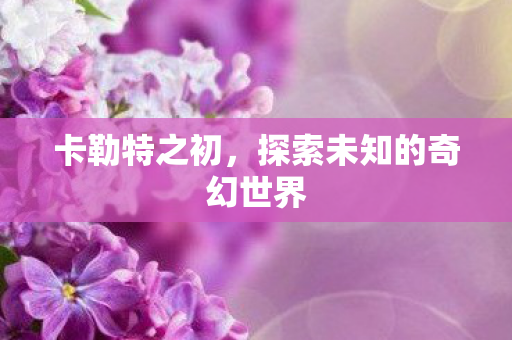 探索未知的奇幻世界图片