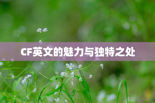 CF英文的魅力与独特之处图片