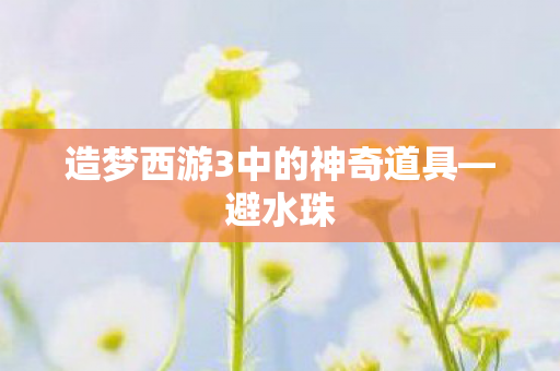 造梦西游3中的神奇道具图片
