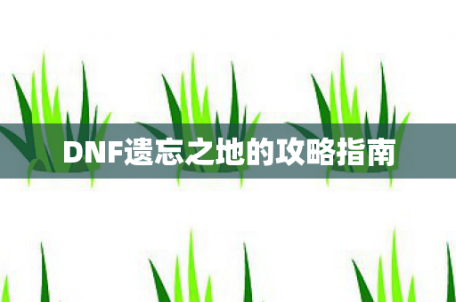 DNF遗忘之地的攻略指南图片