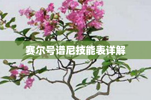 赛尔号谱尼技能表详解图片