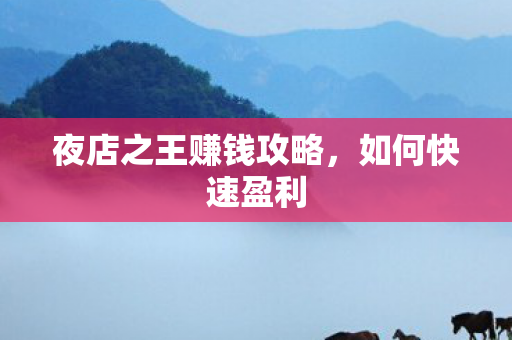 夜店之王赚钱攻略图片