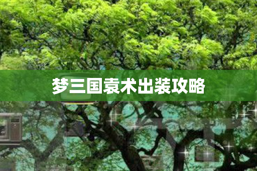 梦三国袁术出装攻略图片