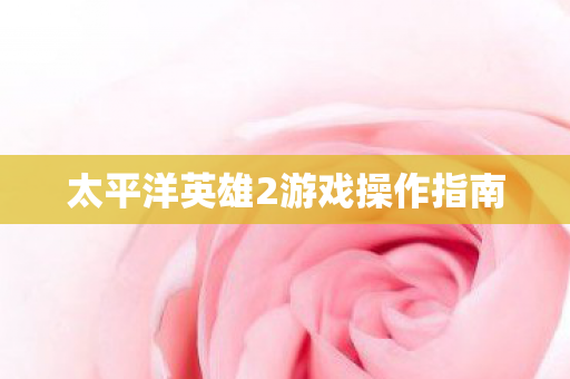 太平洋英雄2游戏操作指南图片