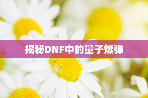 揭秘DNF中的量子爆弹图片