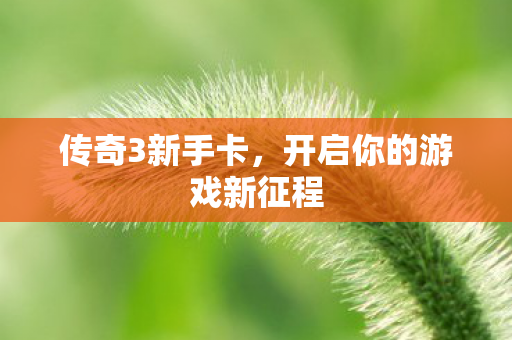 开启你的游戏新征程图片
