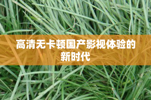 高清无卡顿国产影视体验的新时代图片