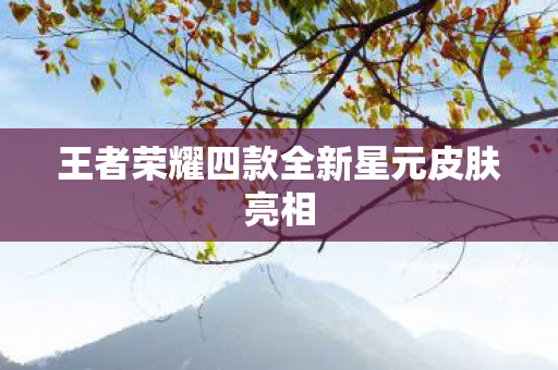 王者荣耀四款全新星元皮肤亮相图片