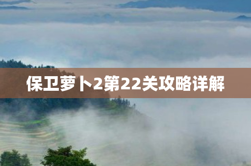 保卫萝卜2第22关攻略详解图片