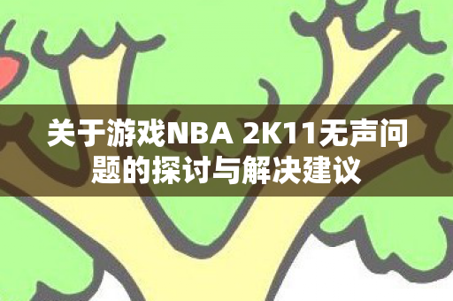 关于游戏NBA 2K11无声问题的探讨与解决建议图片