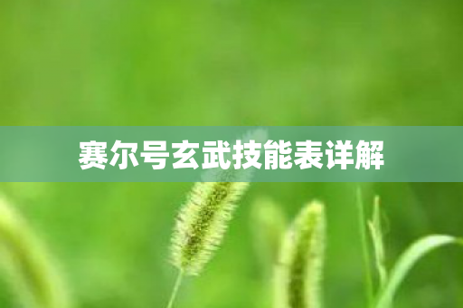 赛尔号玄武技能表详解图片