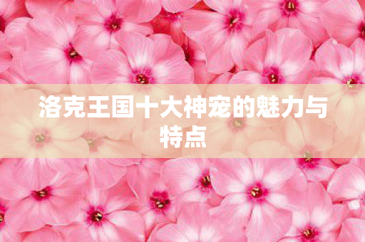 洛克王国十大神宠的魅力与特点图片