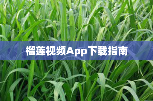 榴莲视频App下载指南图片