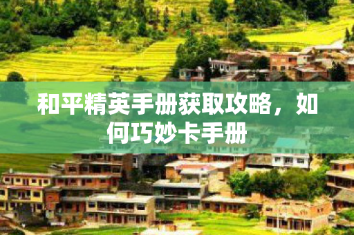 和平精英手册获取攻略图片