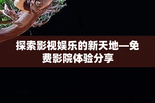 探索影视娱乐的新天地图片