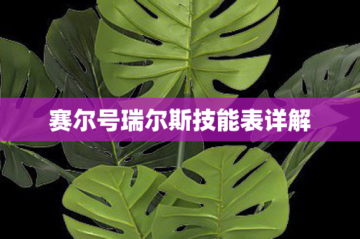 赛尔号瑞尔斯技能表详解图片
