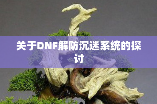 关于DNF解防沉迷系统的探讨图片