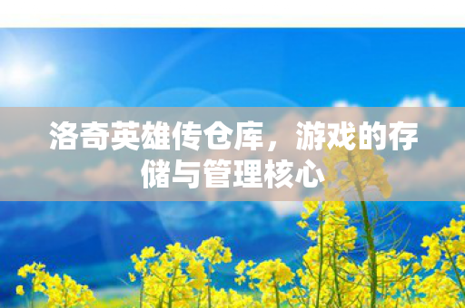 游戏的存储与管理核心图片
