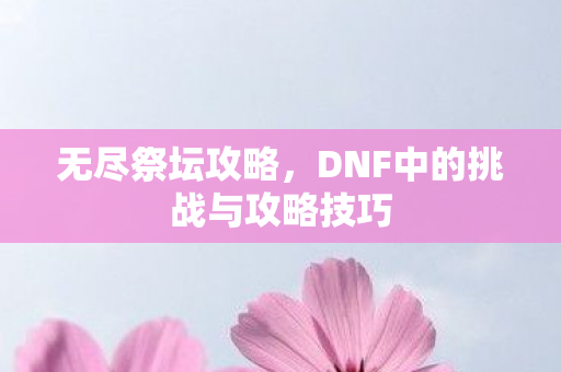 DNF中的挑战与攻略技巧图片