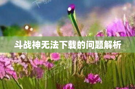 斗战神无法下载的问题解析图片