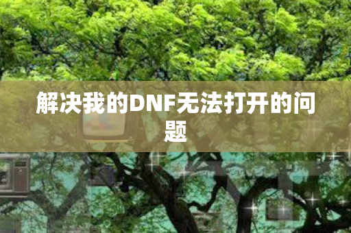 解决我的DNF无法打开的问题图片