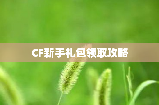 CF新手礼包领取攻略图片
