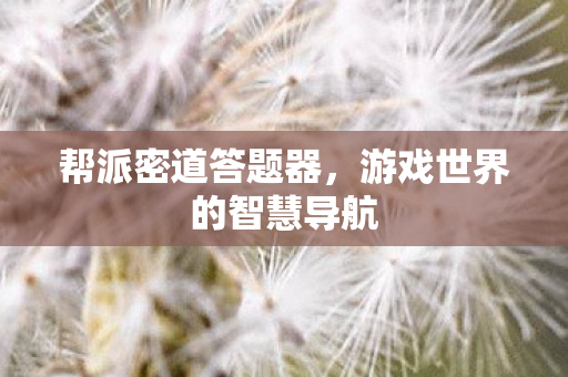 游戏世界的智慧导航图片