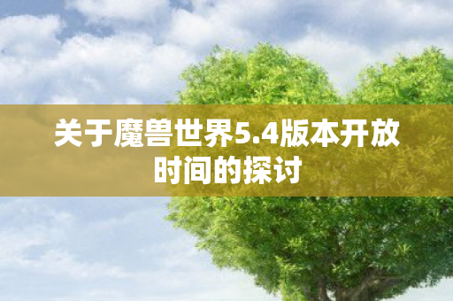 4版本开放时间的探讨图片