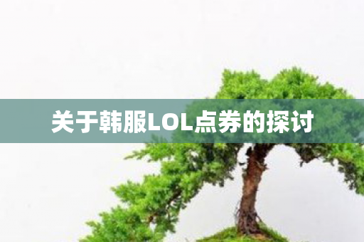 关于韩服LOL点券的探讨图片