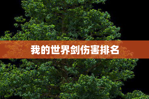 我的世界剑伤害排名图片