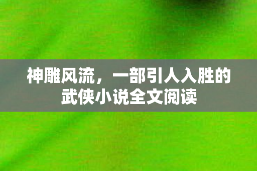 一部引人入胜的武侠小说全文阅读图片
