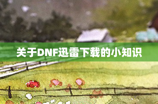 关于DNF迅雷下载的小知识图片