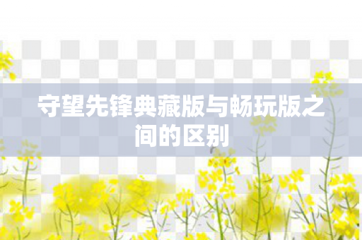 守望先锋典藏版与畅玩版之间的区别图片