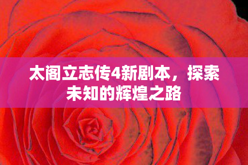 太阁立志传4新剧本图片