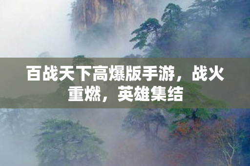 百战天下高爆版手游图片