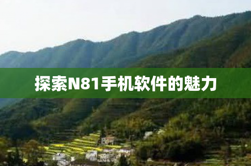 探索N81手机软件的魅力图片