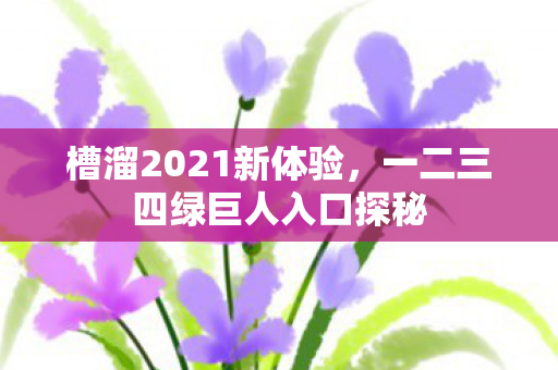 一二三四绿巨人入口探秘图片