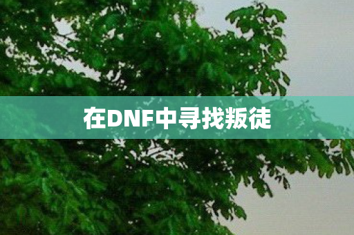 在DNF中寻找叛徒图片