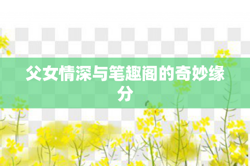 父女情深与笔趣阁的奇妙缘分图片