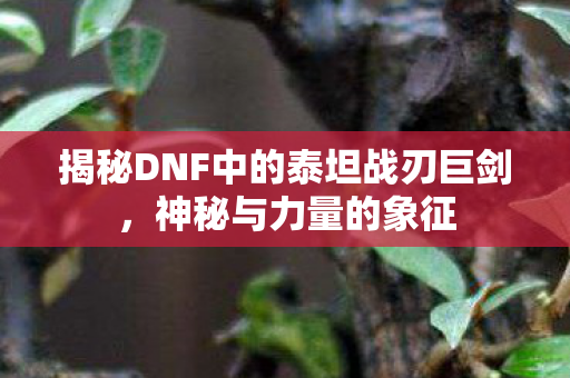 揭秘DNF中的泰坦战刃巨剑图片