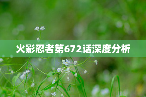 火影忍者第672话深度分析图片