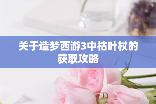 关于造梦西游3中枯叶杖的获取攻略图片